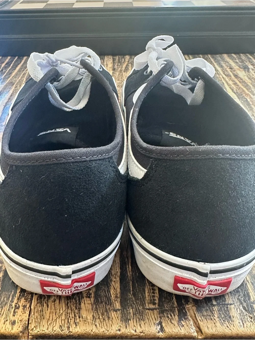 Vans filmore Decon Black & White Low-Top Skate Sneakers size 11